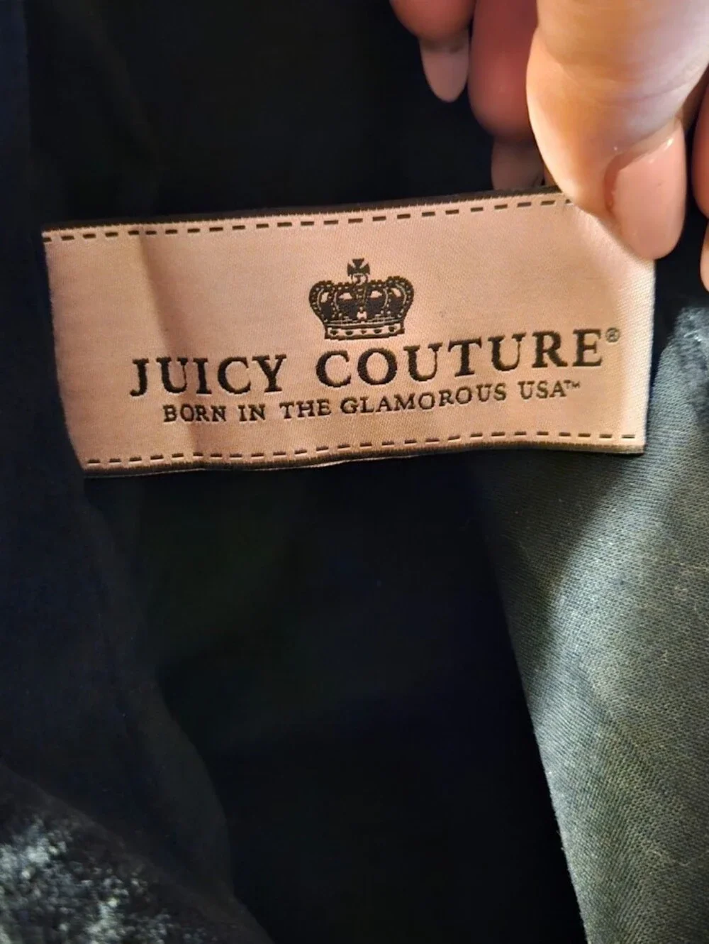 2 Pc. Juicy Couture Y2k Black Gold Velvet Tote Bag with Matching Wallet
